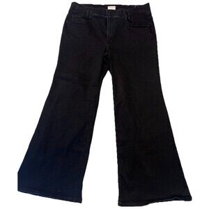 Lane Bryant Flex Magic Waistband Super Stretch Ultra High Rise Flare Black Sz 24